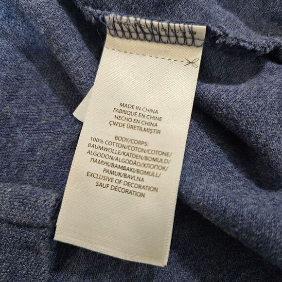 Polo Ralph Lauren Pony Logo Shirt No. 3 Boys Size 6 Heather Blue White Cotton - Picture 6 of 7